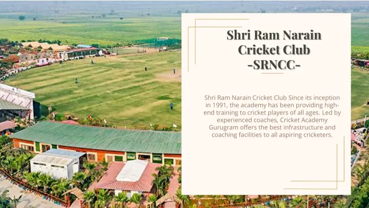 shri ram narain cricket club srncc