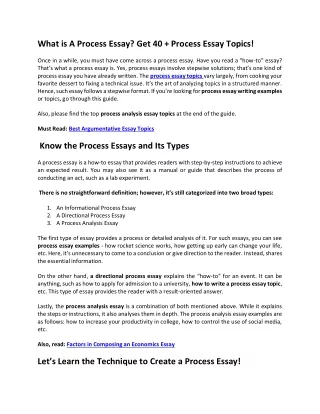 what is a process essay get 40 process essay