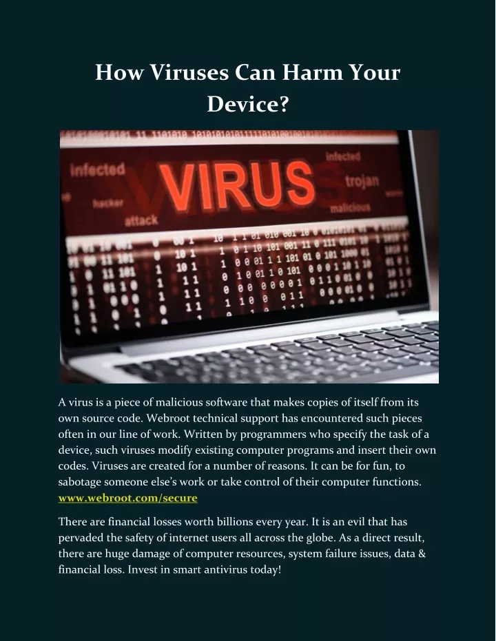 how viruses can harm your device