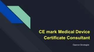Information about CE mark Medical Device Certificate Consultant PPT (1)