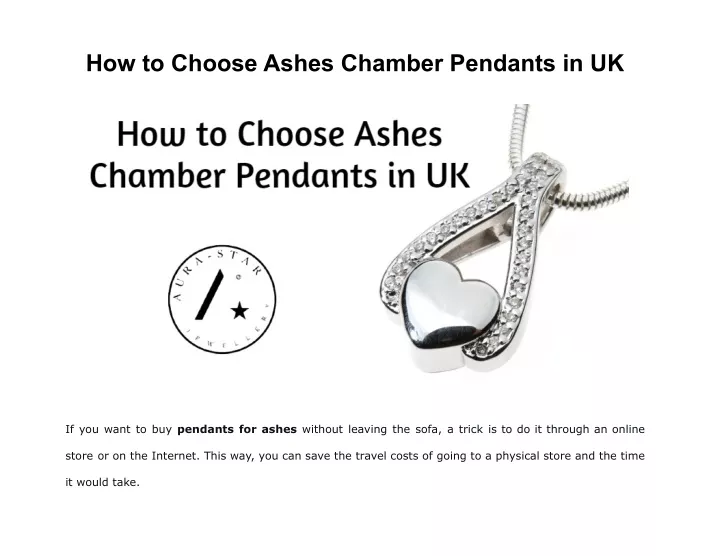 how to choose ashes chamber pendants in uk