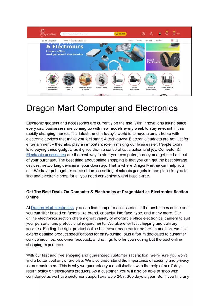 dragon mart computer and electronics