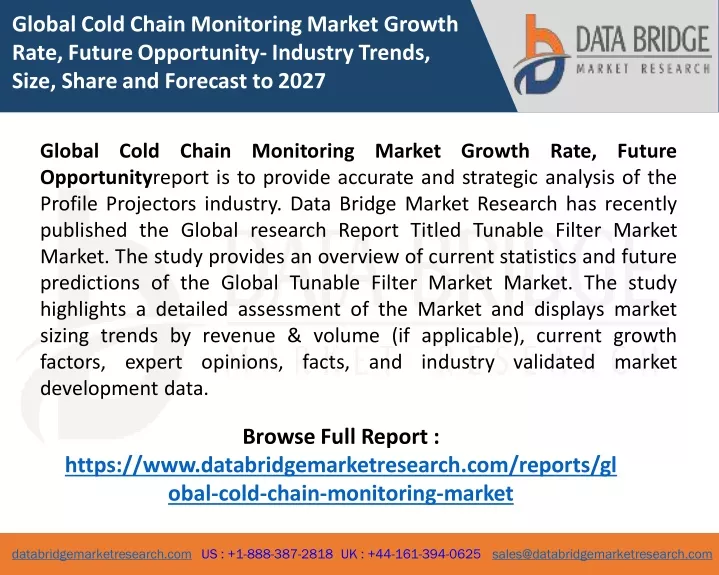 global cold chain monitoring market growth rate