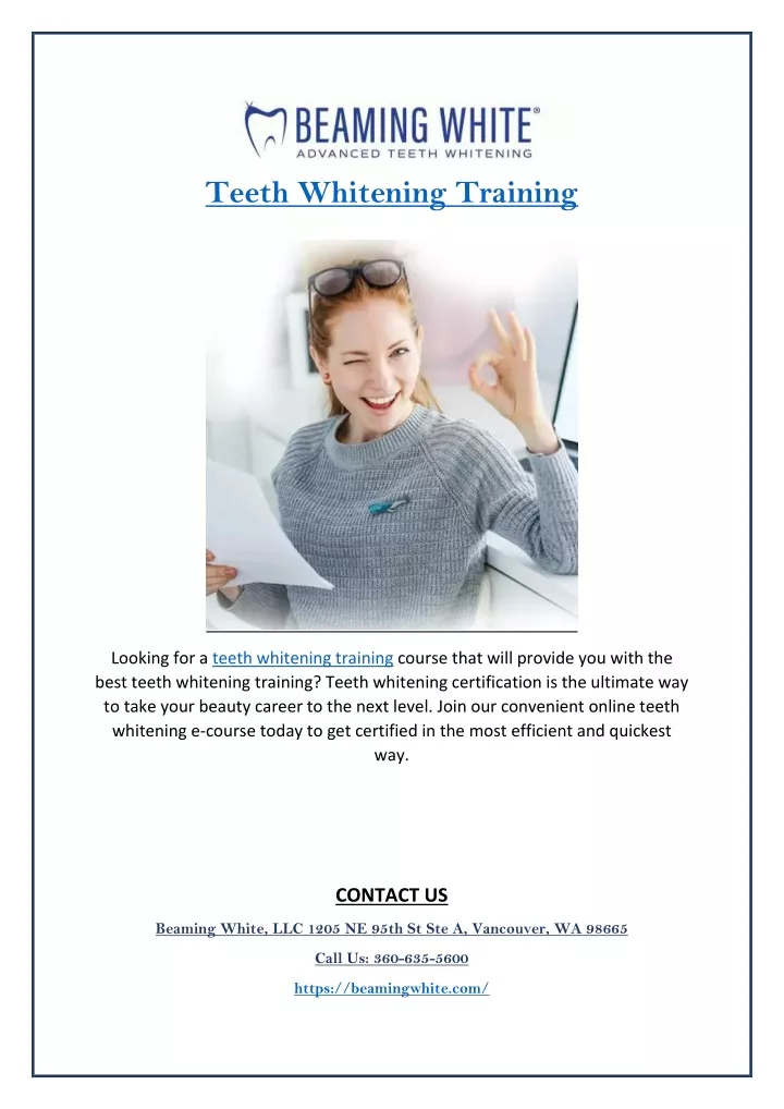 teeth whitening training