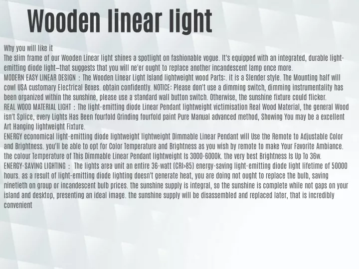 wooden linear light why you will like it the slim
