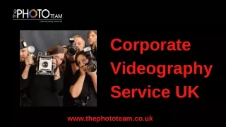 Corporate Videography Service UK