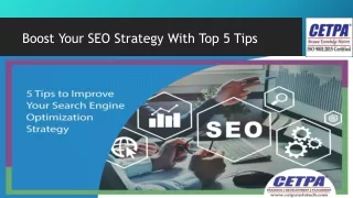 Boost Your SEO Strategy With Top 5 Tips