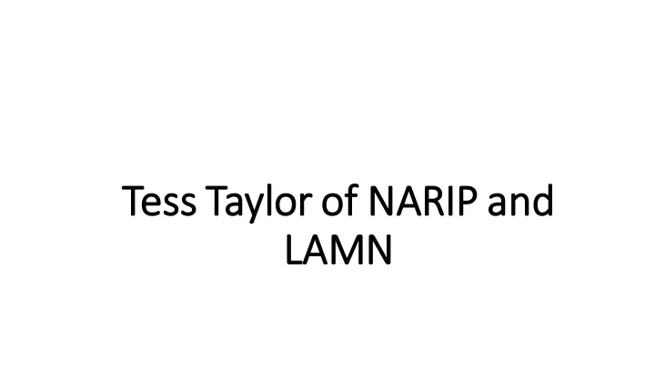 tess taylor of narip and tess taylor of narip