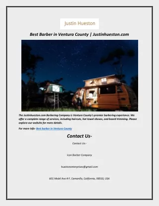 Best Barber in Ventura County | Justinhueston.com
