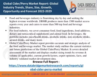 global cider perry market report global industry