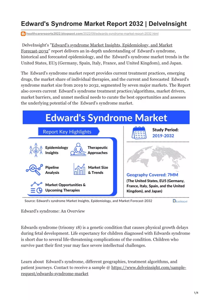 edward s syndrome market report 2032 delveinsight