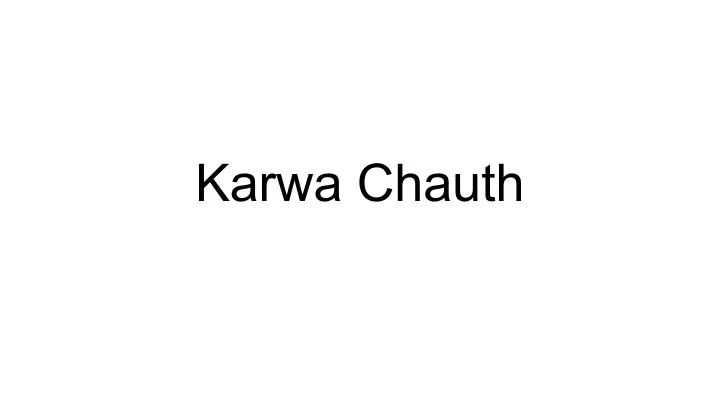 karwa chauth