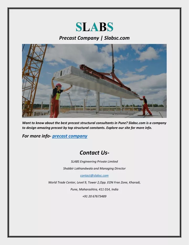 precast company slabsc com