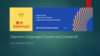 B1 Level of German Language Course | German Language Course and Classes