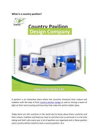 What is a country pavilion?