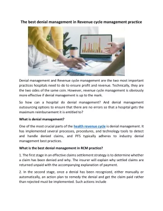 the best denial management in revenue cycle
