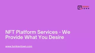 NFT Platform Services - We Provide What You Desire