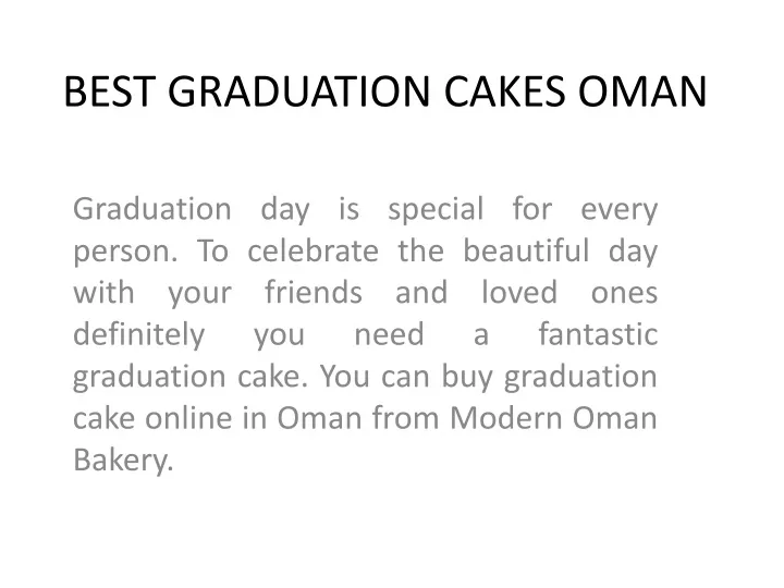 best graduation cakes oman