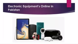 Electronic Equipment’s Online in Pakistan
