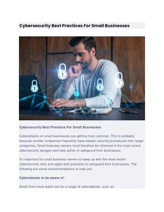 Cybersecurity Best Practices For Small Businesses
