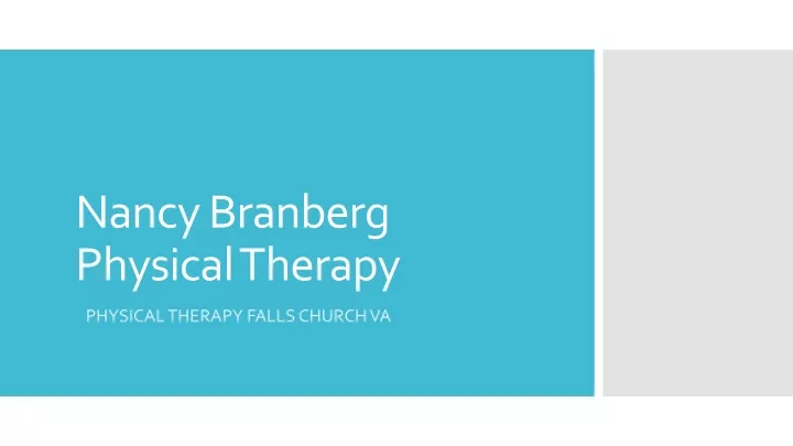 nancy branberg physical therapy
