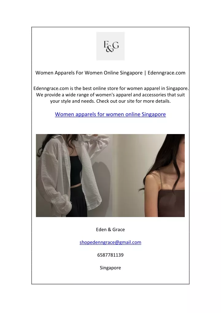 women apparels for women online singapore