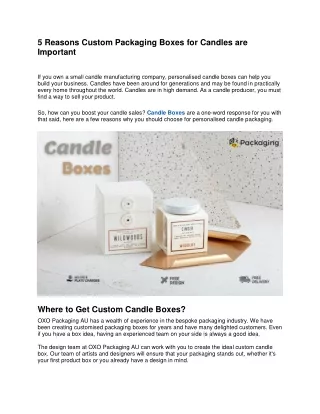 5 reasons custom packaging boxes for candles