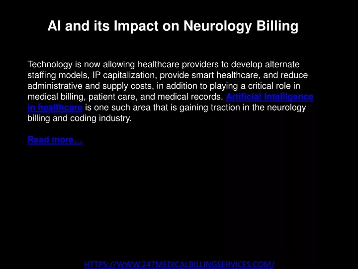 ai and its impact on neurology billing