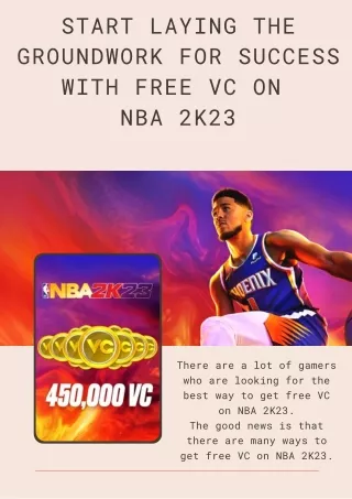 Start Laying the Groundwork for Success with Free VC on NBA 2K23