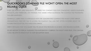 quickbooks company file won t open the most reliable guide