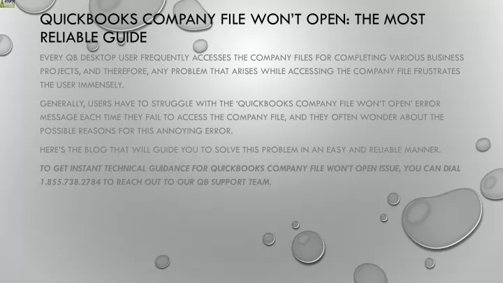 quickbooks company file won t open the most reliable guide