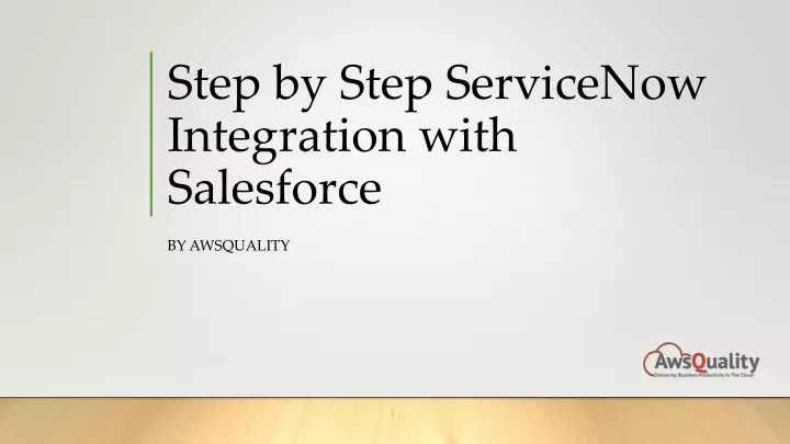 step by step servicenow integration with