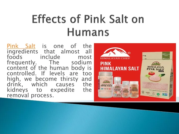 effects of pink salt on humans