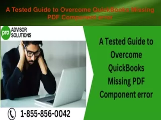 a tested guide to overcome quickbooks missing pdf component error