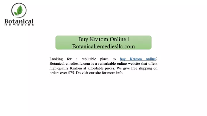 buy kratom online botanicalremediesllc com