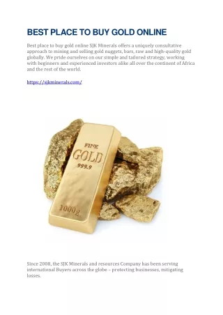 BUY RAW GOLD ONLINE