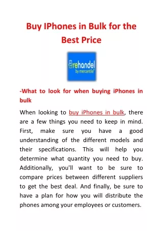 buy iphones in bulk for the best price