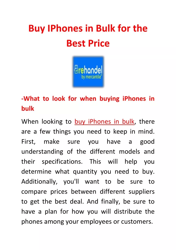 buy iphones in bulk for the best price