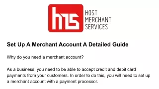 set up a merchant account a detailed guide