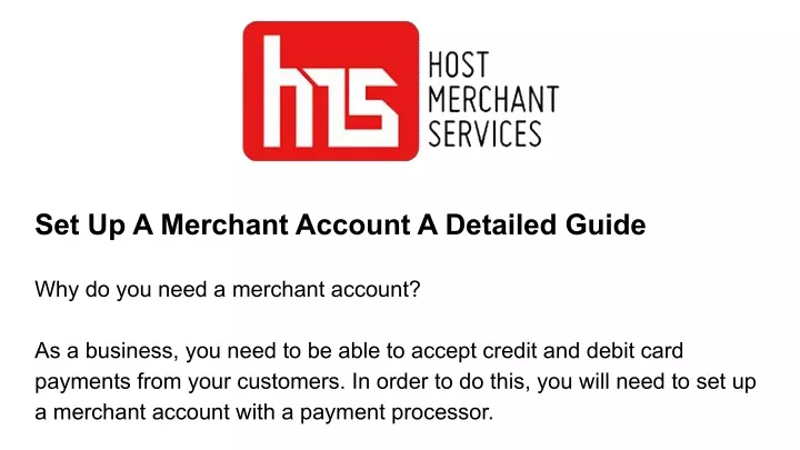 set up a merchant account a detailed guide