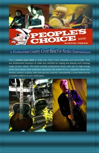 A Professional Country Cover Band For Perfect Entertainment