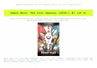 {EBOOK} Demon Wars The Iron Samurai (2022-) #1 (of 4) {read online}