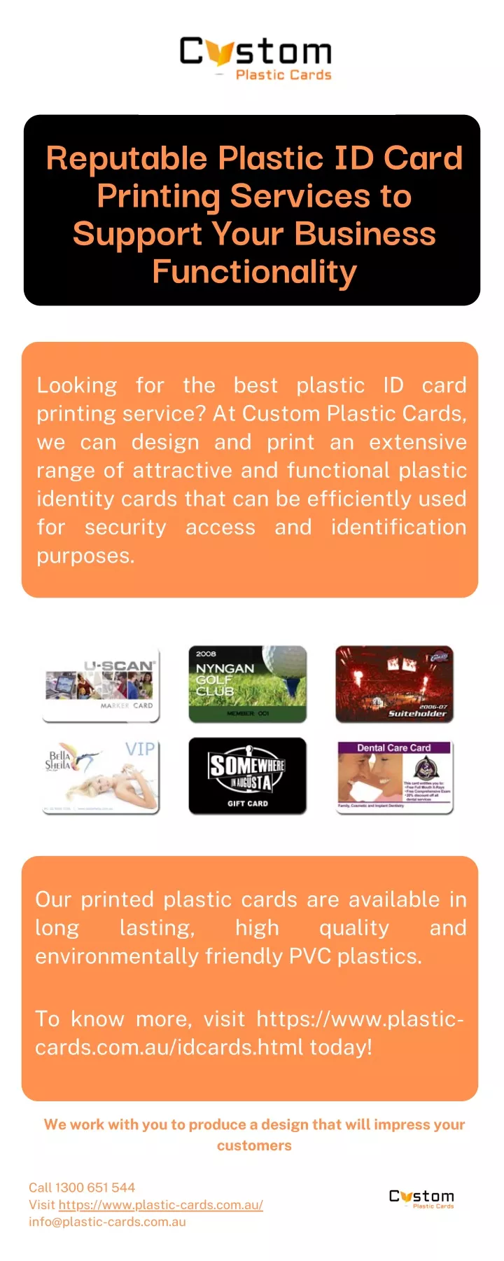 reputable plastic id card printing services