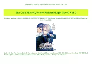 [Pdf]$$ The Case Files of Jeweler Richard (Light Novel) Vol. 2 Pdf