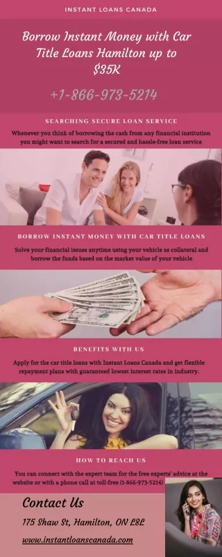 Get Instant Money with Car Title Loans Hamilton up to $35K