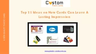 Top 11 Ideas on How Cards Can Leave A Lasting Impression
