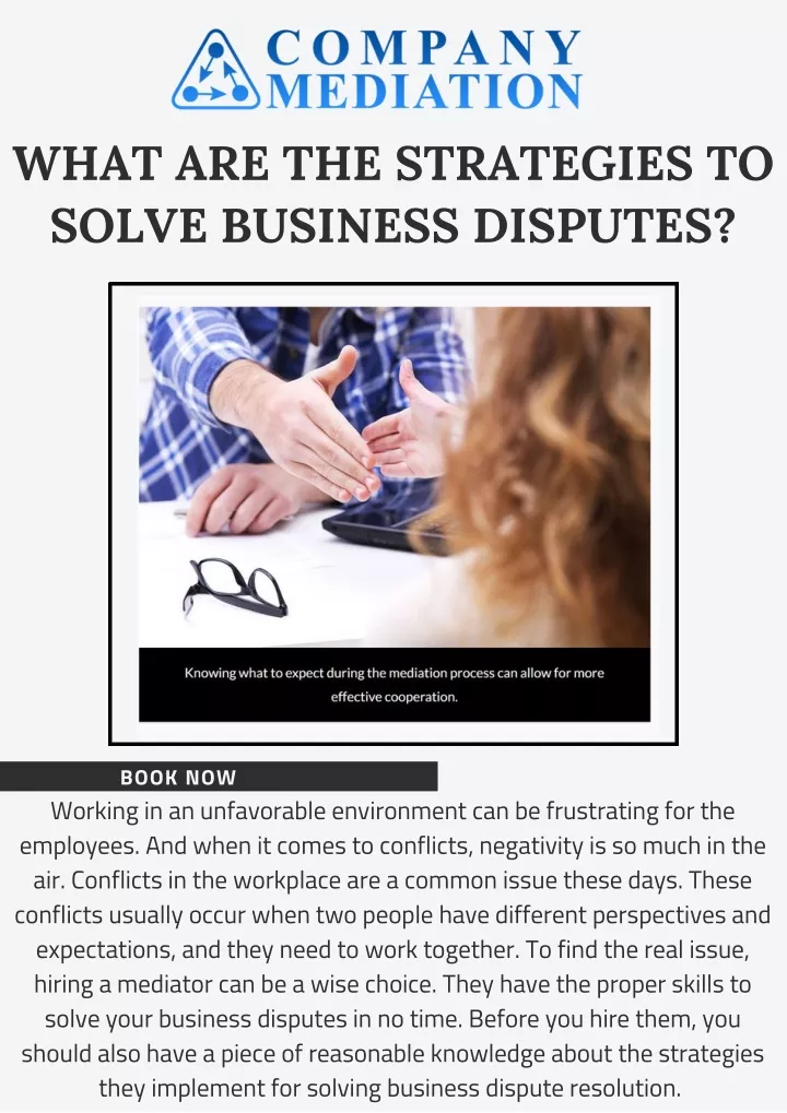 what are the strategies to solve business disputes