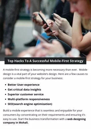 top hacks to a successful mobile first strategy