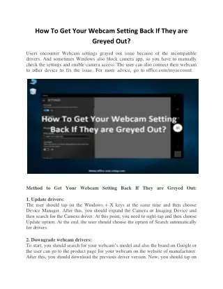 how to get your webcam setting back if they