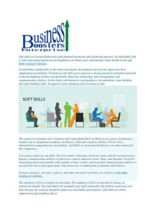 soft skills are learned behaviours that demand